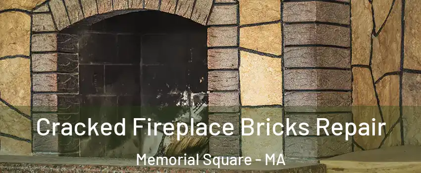 Cracked Fireplace Bricks Repair Memorial Square - MA
